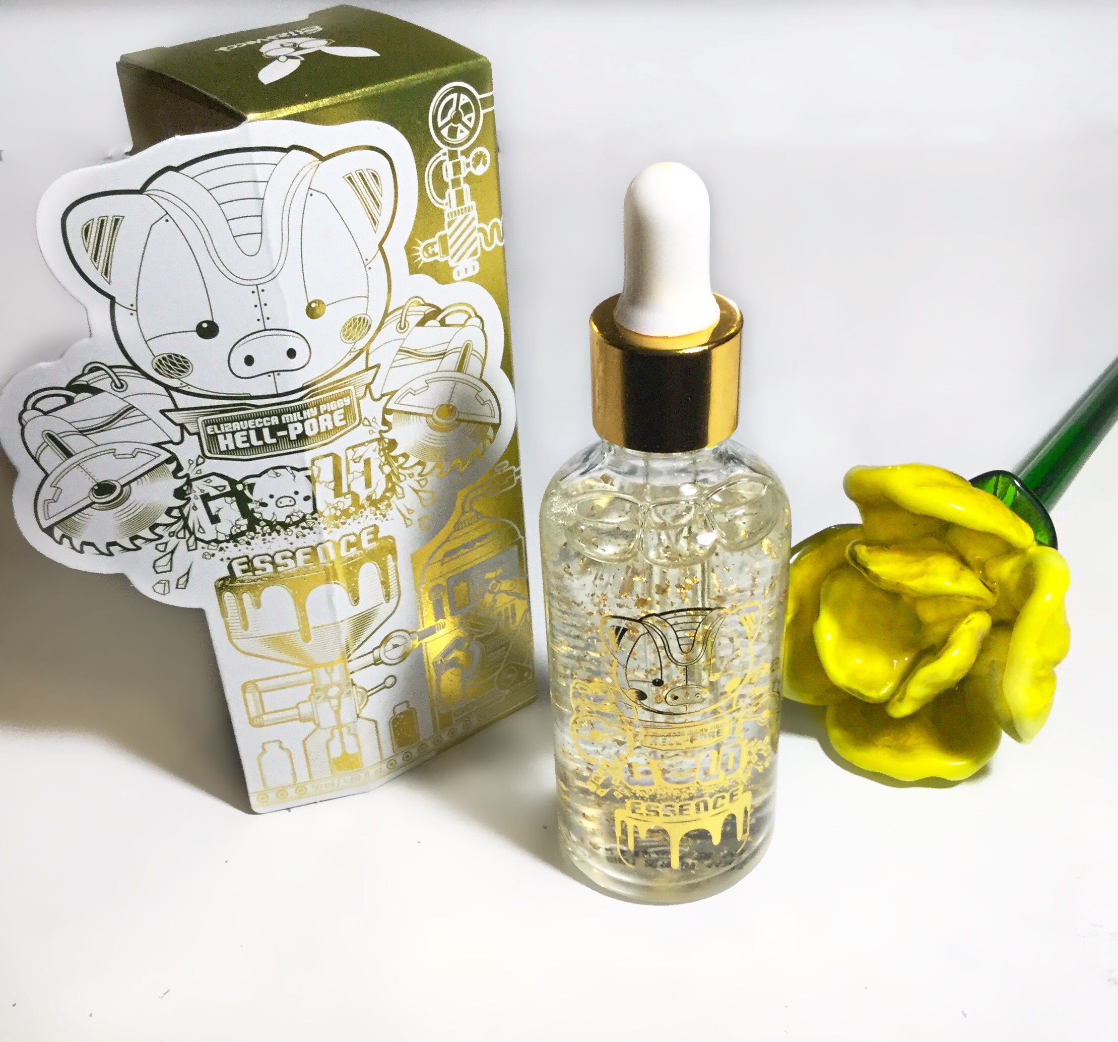 Корейская увлажняющая эссенция для лица essenciya-dlya-lica-elizavecca-milky-piggy-hell-pore-gold-essence. КОРЕЯ