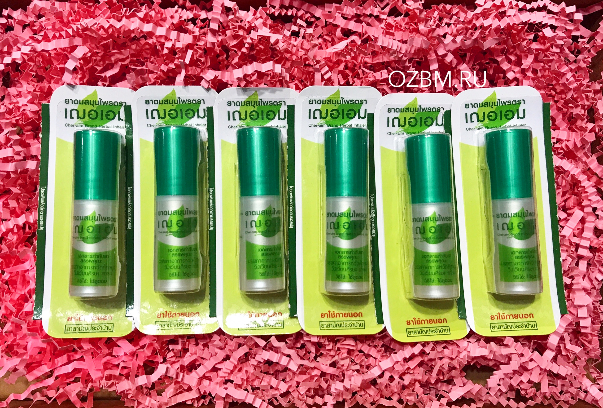 Купить натуральный Тайский ингалятор на травах CHER-AIM в Москве