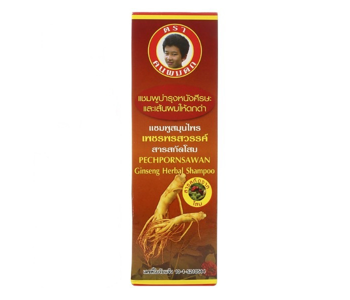 Лечебный восстанавливающий шампунь и кондиционер для волос из Тайланда с женьшенем PECHPORNSAWAN купить в Москве и Московской области.