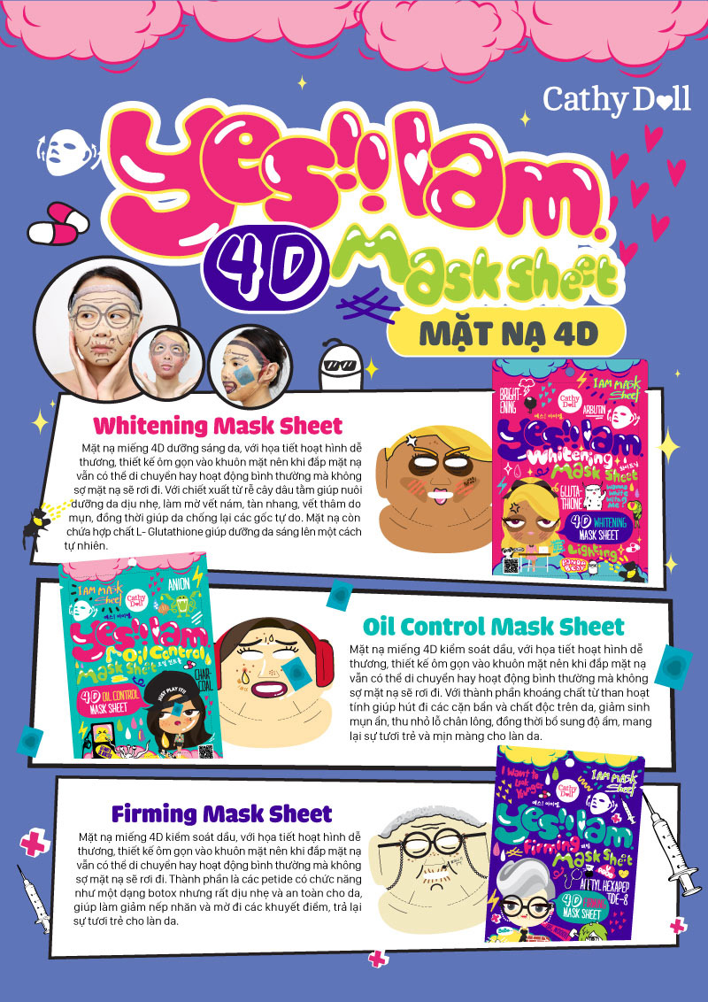 Натуральная Тайская тканевая маска для жирной и проблемной кожи Cathy Doll 4D oil control mask sheet купить в Москве и Московской области. 4D Mask Sheet