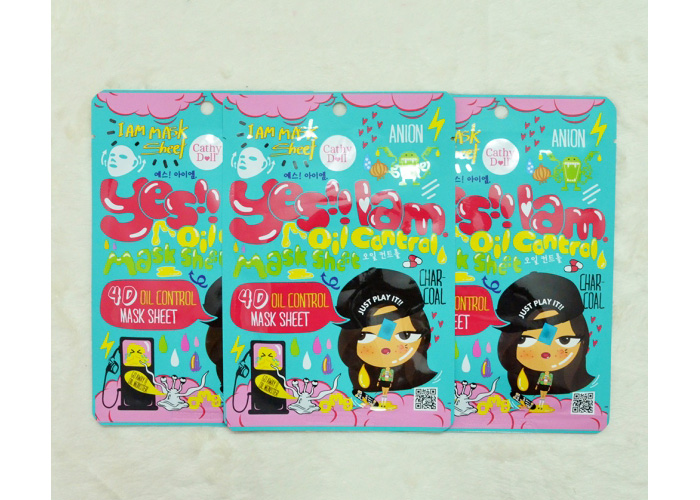 Натуральная Тайская тканевая маска для жирной и проблемной кожи Cathy Doll 4D oil control mask sheet купить в Москве и Московской области