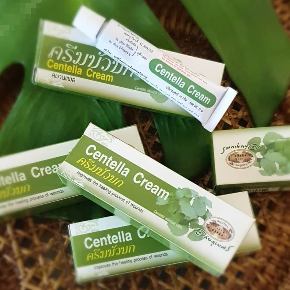 Натуральный ранозаживляющий крем Abhai с Центеллой Азиатской Abhaibhubejhr centella cream 10 гр. Таиланд