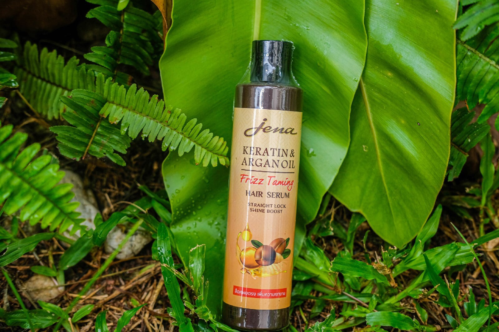 Тайская кератиновая сыворотка для волос Jena Keratin & Argan Oil Frizz Taming Hair Serum 250 мл. сыворотка для волос из тайланда