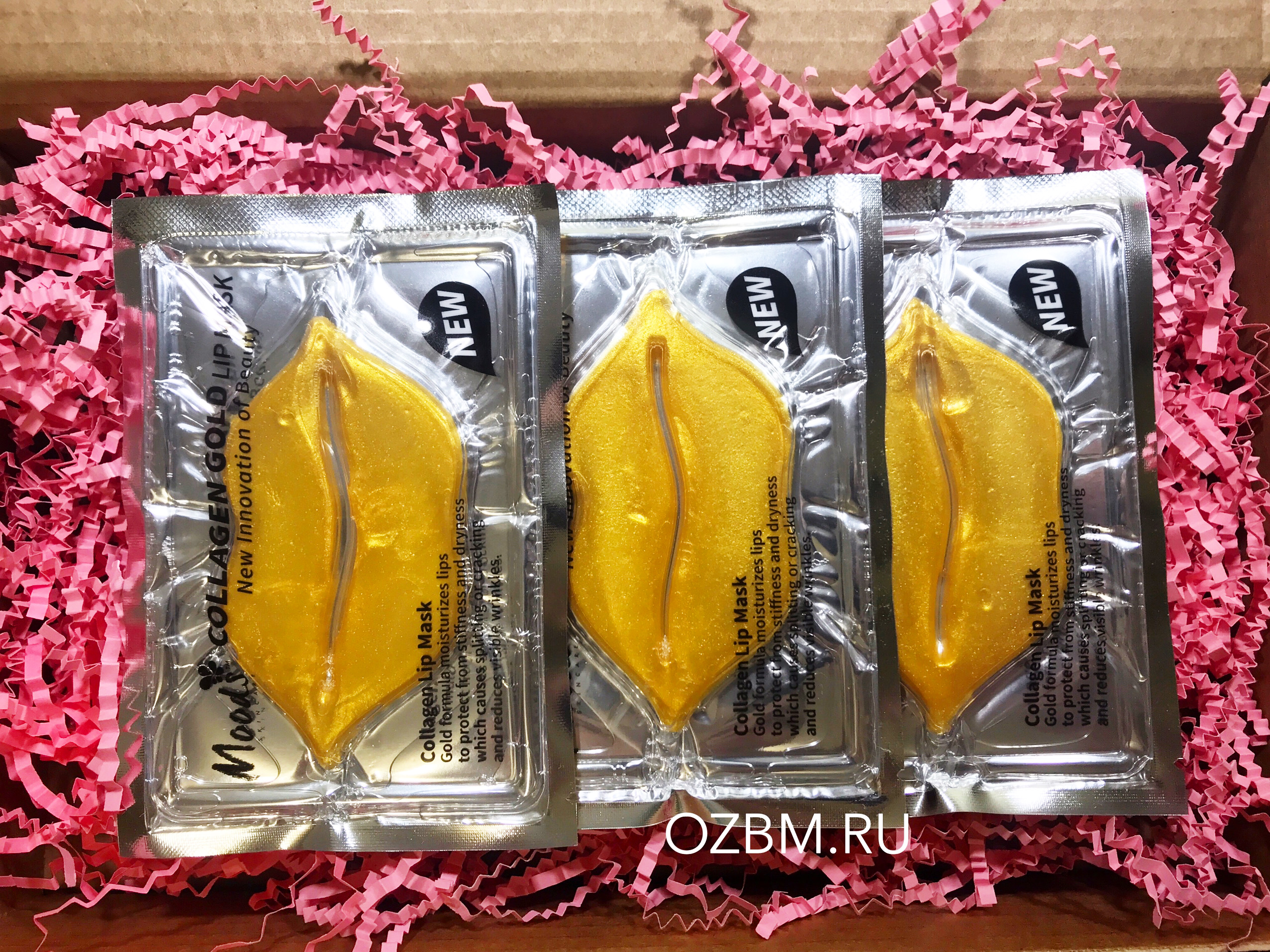 Тайская коллагеновая маска для губ с золотом Moods BELOV Collagen Gold Lip Mask. ТАИЛАНД. lip-mask-thai