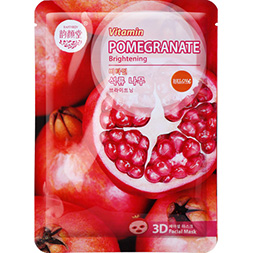 Тайская Витаминная Осветляющая тканевая 3D маска для лица Гранат BELOV EAST-SKIN VITAMIN POMEGRANATE BRIGHTENING 3D FACIAL MASK 38 мл.