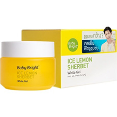 Тайский гель - сорбет Ледяной лимон для сияющей кожи лица Ice Lemon Sherbet White Gel Baby Bright 50 гр. ГЕЛЬ СОРБЕТ