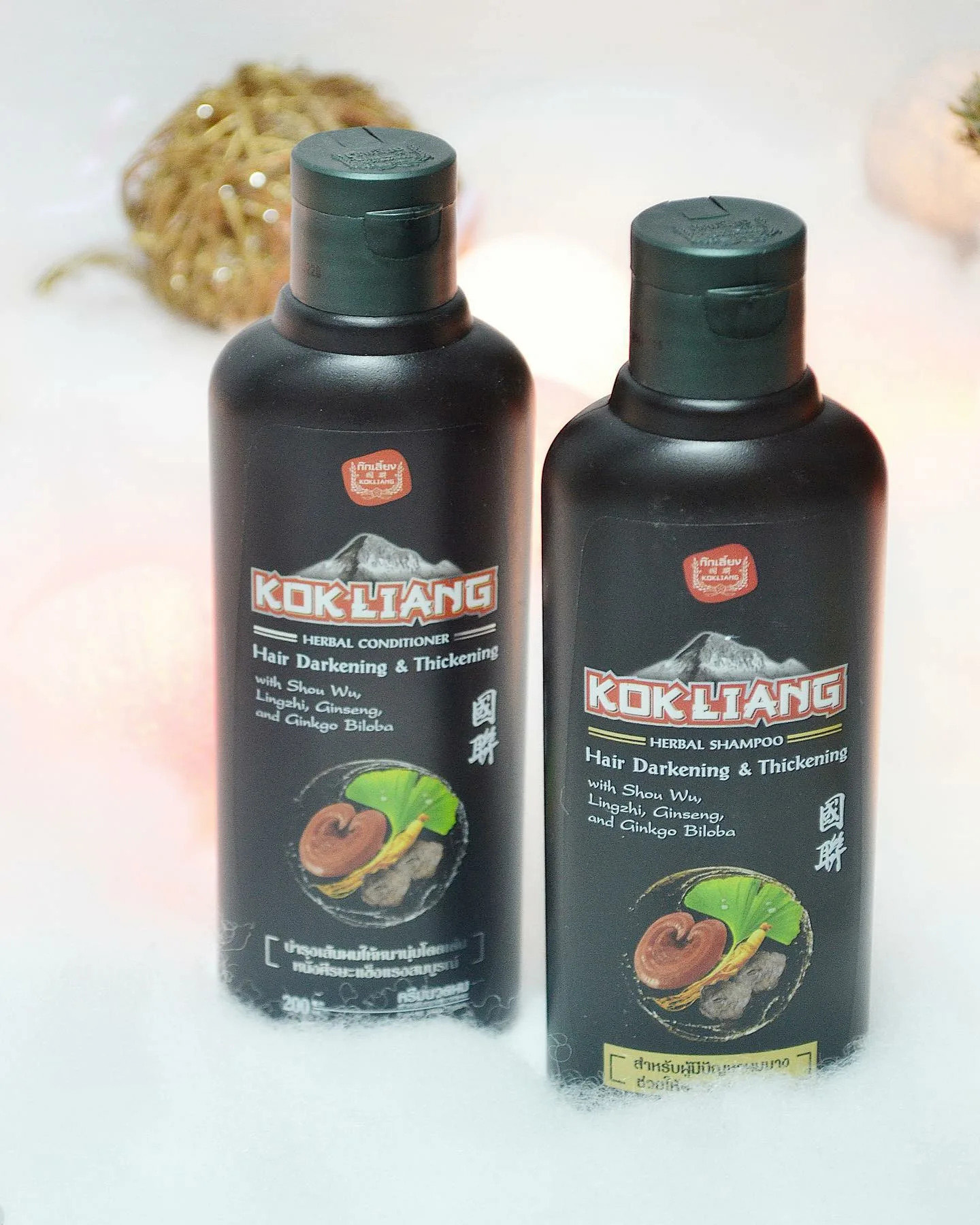 Тайский шампунь от выпадения для темных волос Kokliang Hair Darkening & Thickening Shampoo 200 мл. шампунь таиланд